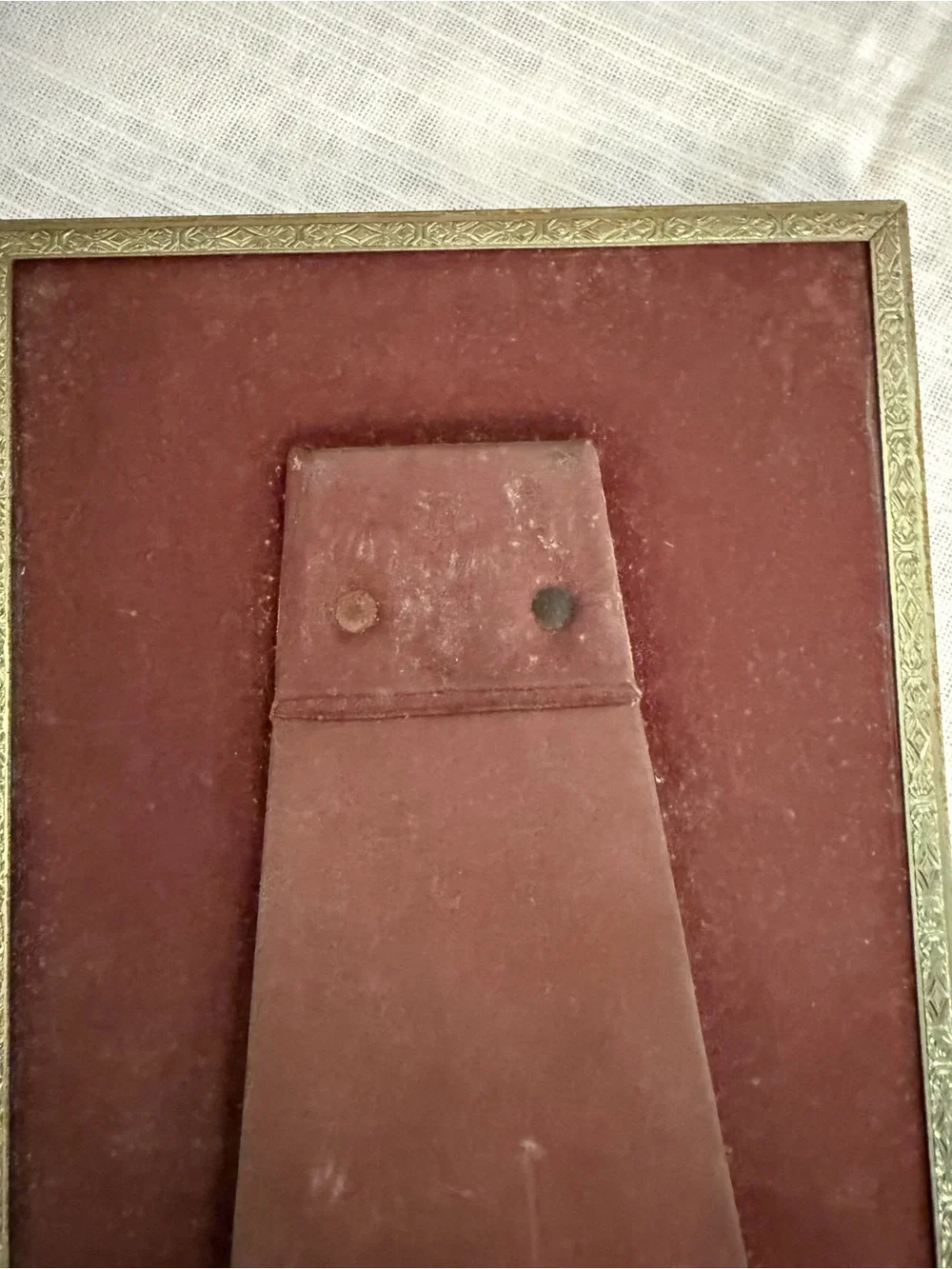 Mid Century Brass and Faux Mother of Pearl 5x7” Picture Photo Frame